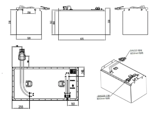 Picture of Electric Forklift 48V 300Ah Lithium Battery