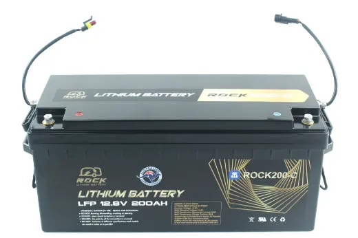 Picture of Rock 12V 200Ah Lithium Battery with communication support 6 in series and 6 in parallel