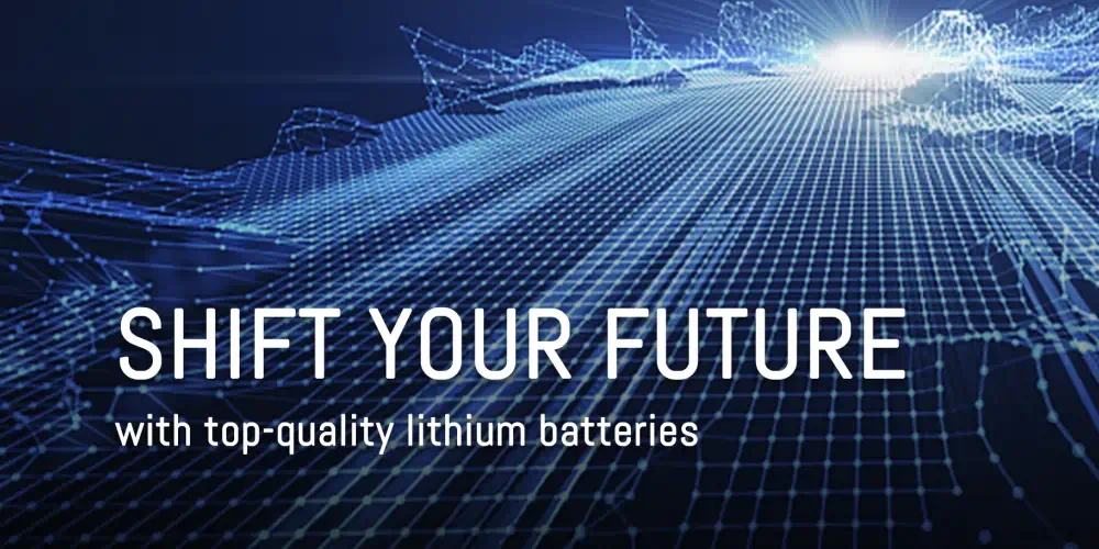 Picture showing futuristic grid with "Shift your future" text