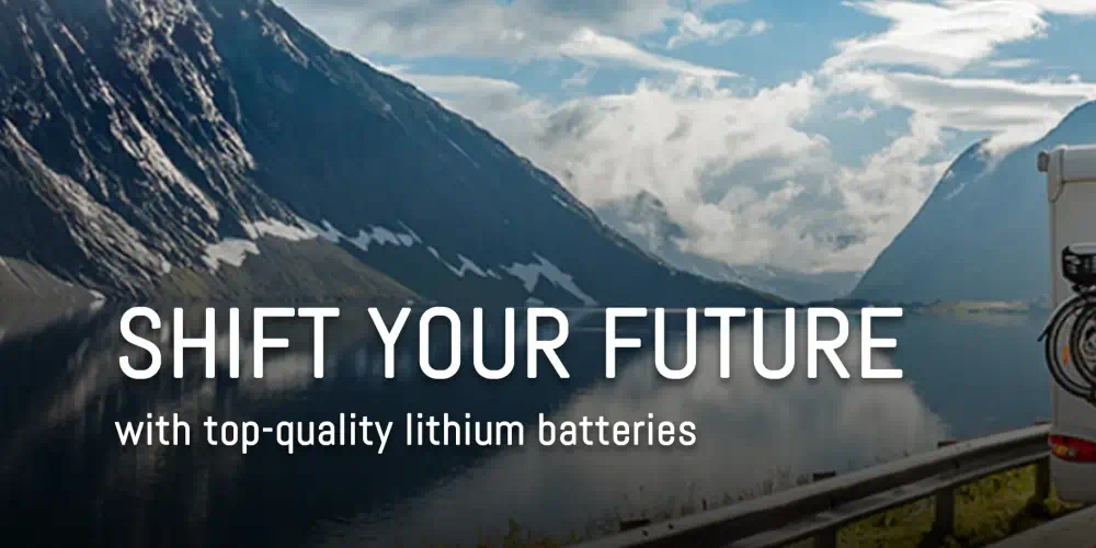 Picturesque  Mountains with "Shift your future" text